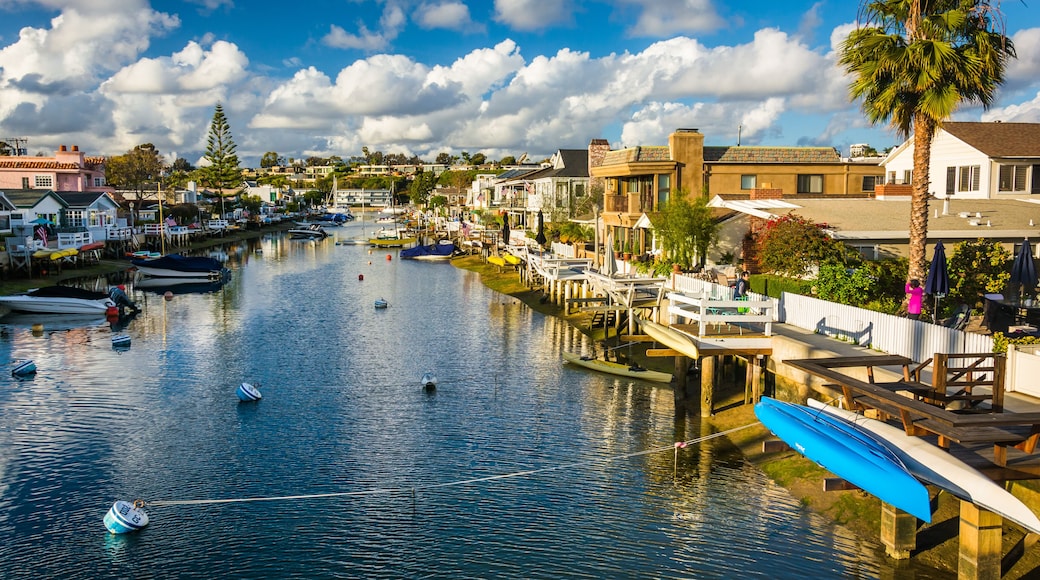 The Grand Canal, on Balboa Island, in Newport Beach, California.