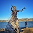 One of the many sculptures made of metal scraps at Albany Bulb.