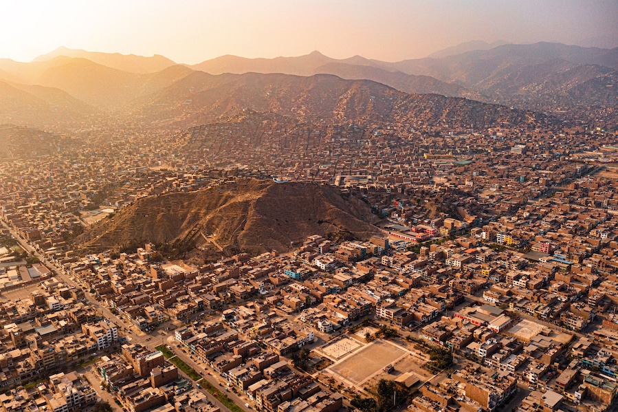 Panoramic view of San Juan de Lurigancho - Lima.