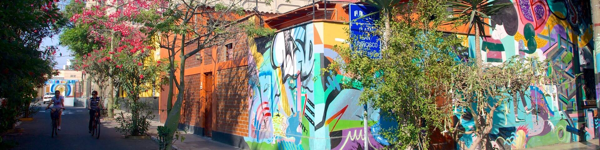 Barranco featuring street scenes