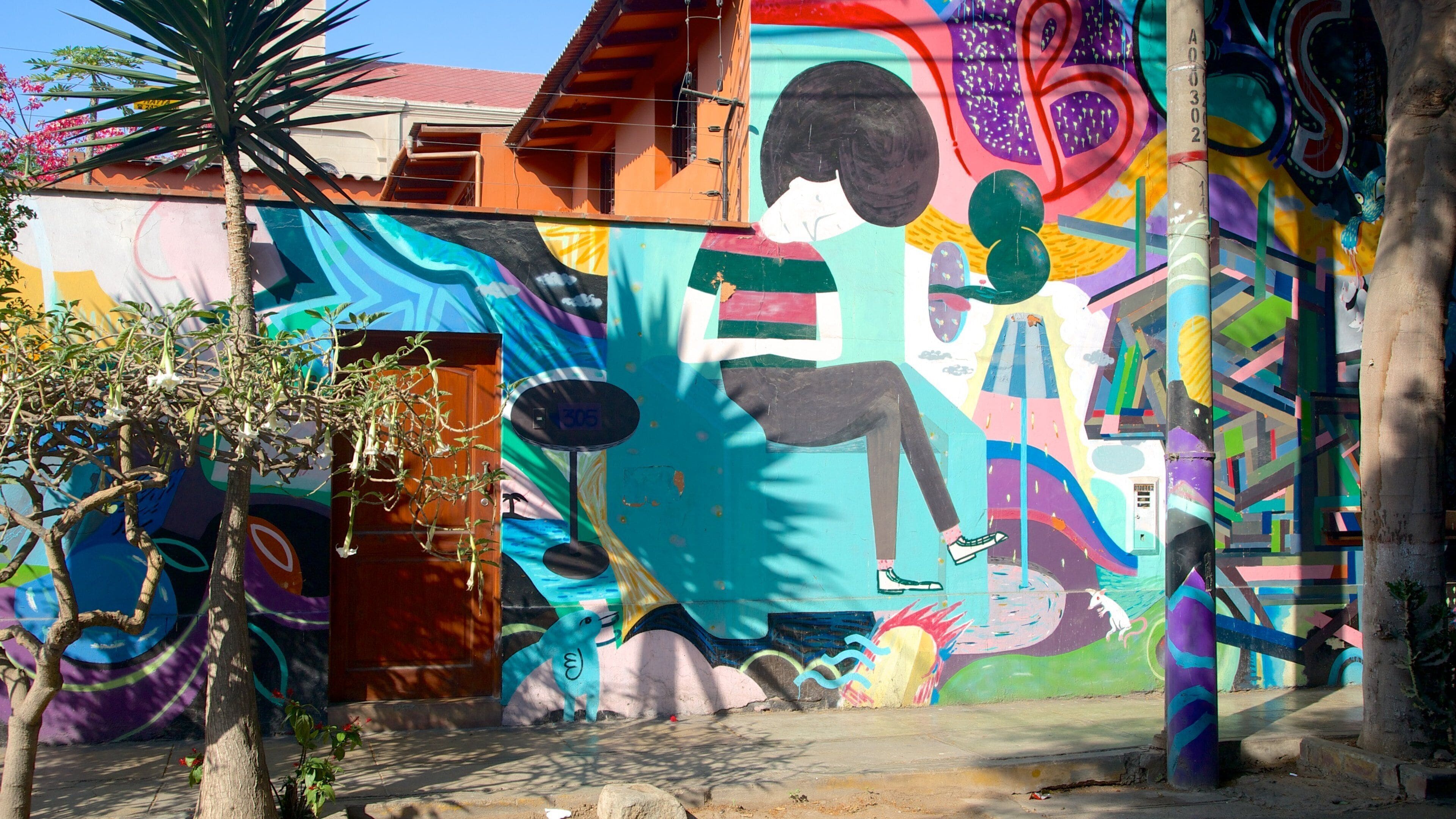 Barranco showing street scenes and outdoor art