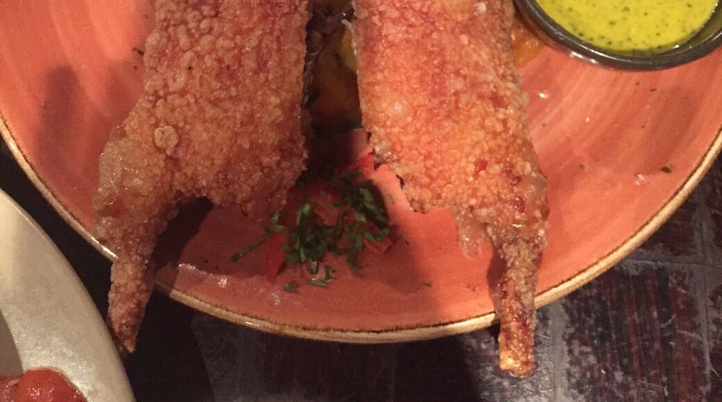 Cuy (Guinea pig) is an incredibly popular dish in Peru. I was lucky enough to try this unique dish while I was in Lima. The tasty fried skin in sauces are to die for. The dish often comes grilled as well, but I preferred to try it fried. Don't hesitate to be adventurous and try this unique Peruvian dish. #lima #peru #panchita #delicious