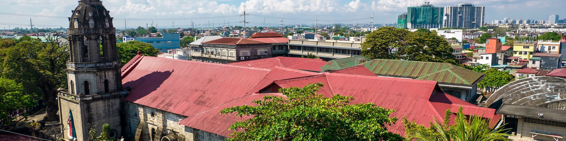 Taguig, Metro Manila, Philippines - Aerial of The Saint Anne Parish Church, also known as Santa Ana Church