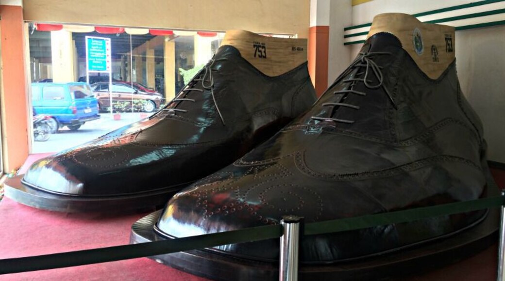 The largest pair of shoes in the world situated in Riverbanks Mall, Marikina City.