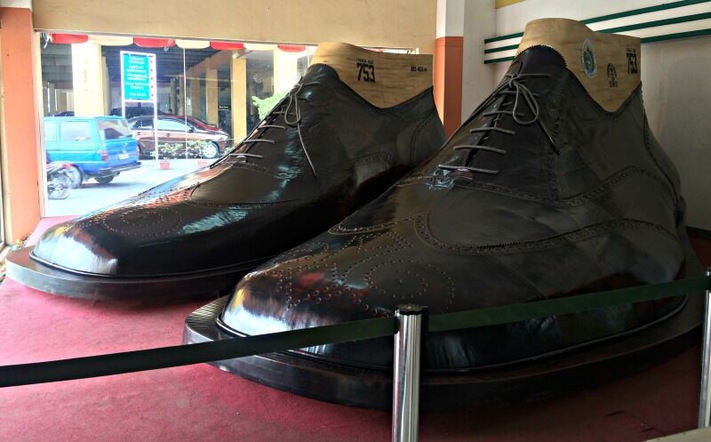 The largest pair of shoes in the world situated in Riverbanks Mall, Marikina City.