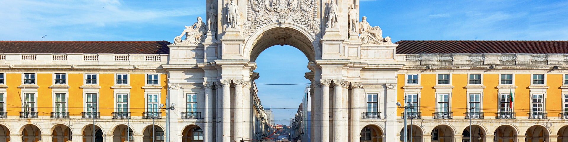 Praca do Comercio with yellow tram, Lisbon, Portugal; Shutterstock ID 594782381; Purchase Order: -