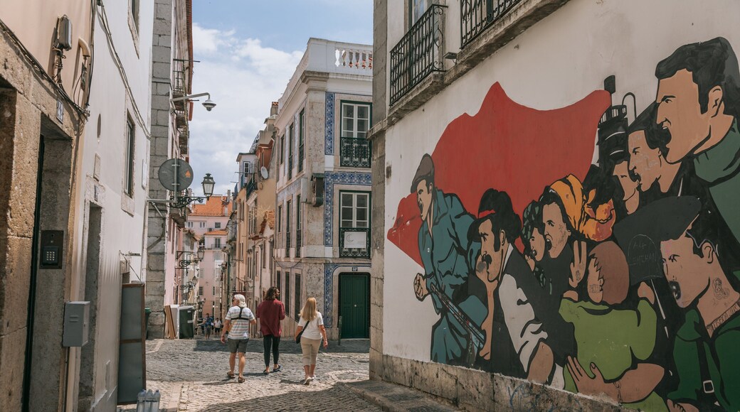 Bairro Alto featuring outdoor art and street scenes