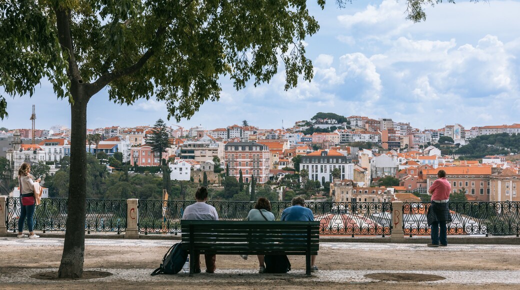 Bairro Alto featuring a city and views as well as a small group of people