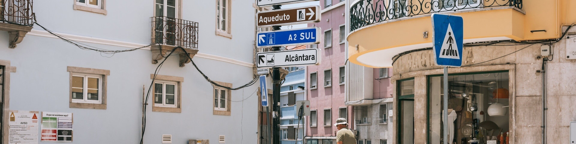 Campolide featuring a city, street scenes and signage