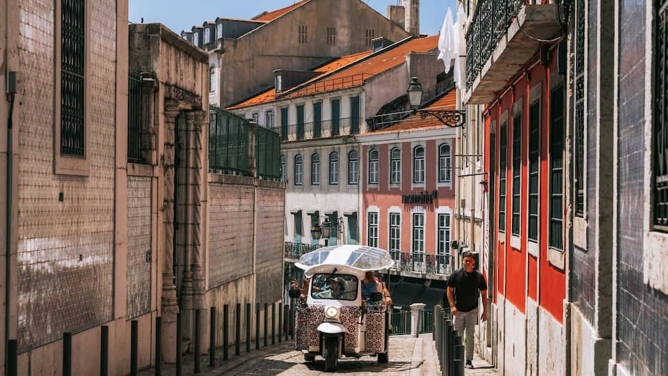 Alfama featuring a city and street scenes