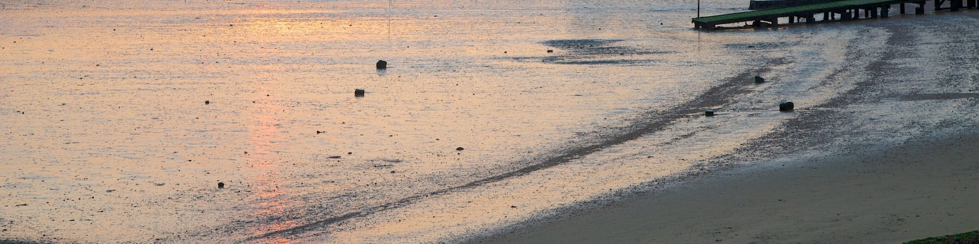 Southend-on-Sea che include località costiera, vista della costa e tramonto