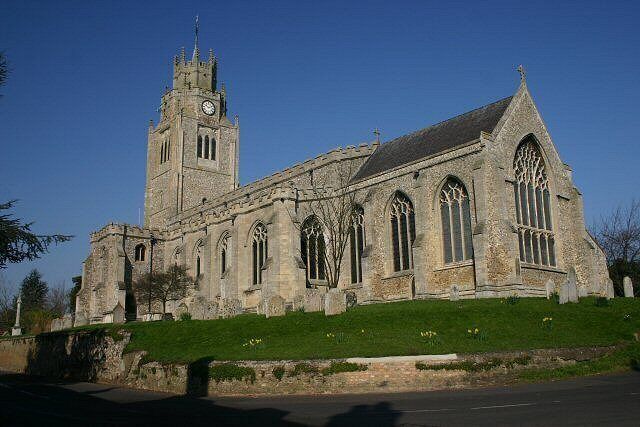 Sutton Church St Andrew's church is one of the largest in the Fens. It has an unusual octagonal lantern tower, topped wedding cake-style by a second octagonal tower and a small spire.