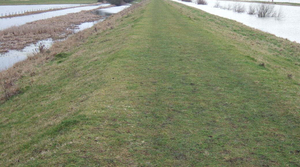 Flooded on both sides - The Ouse Washes near Sutton Gault
