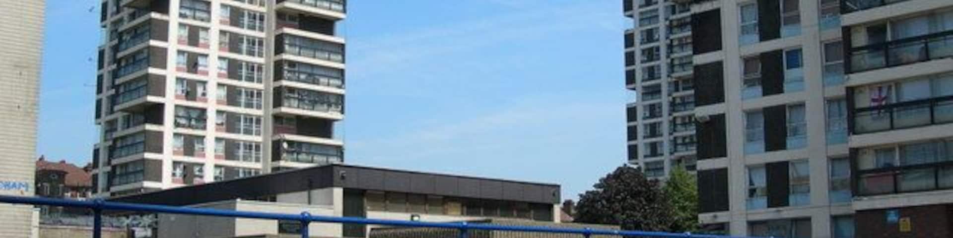 Wyndham and Comber Estate SE5. Taken from Wyndham Road.