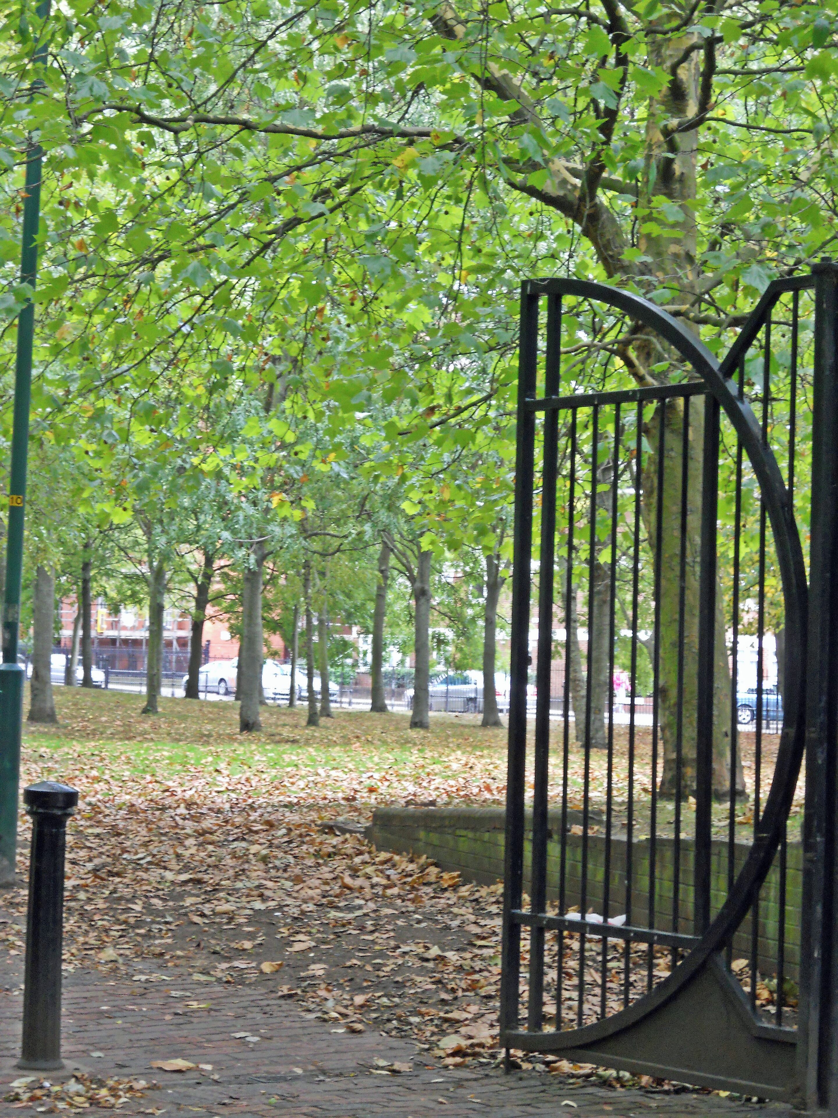 The gates to Burgess Park in South London. Initially posted in Guess Where London.