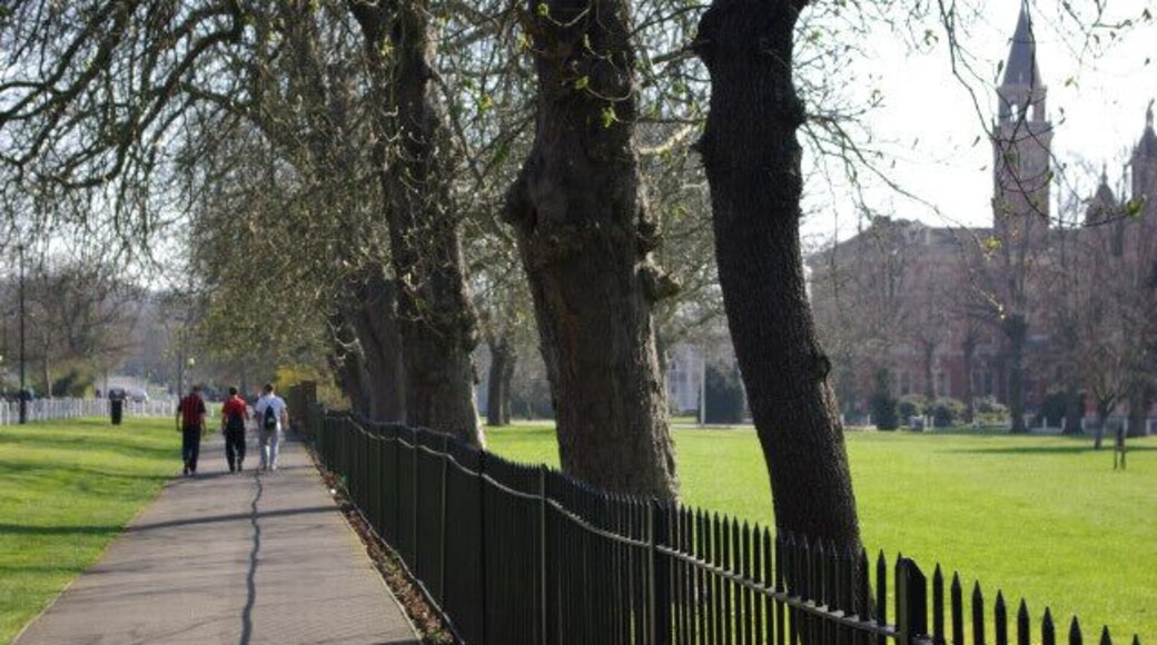 College Road, Dulwich Looking south along College Road, with Dulwich College on the right.