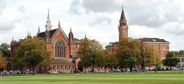 Dulwich College, College Road, Dulwich. West side of the oldest buildings, viewed from Alleyn Park.