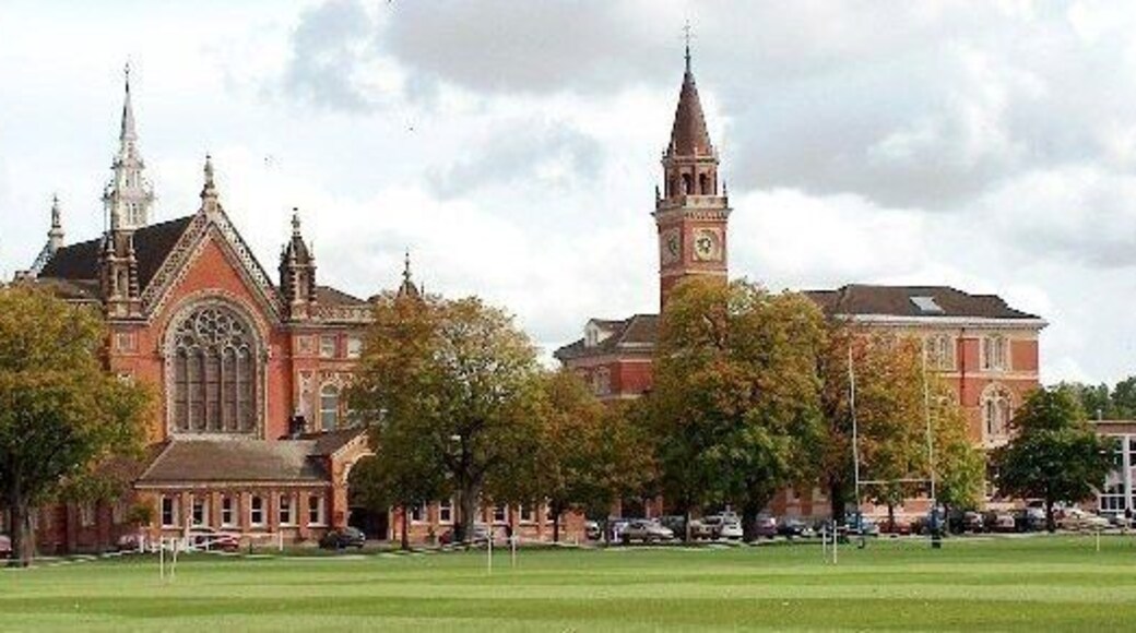 Dulwich College, College Road, Dulwich. West side of the oldest buildings, viewed from Alleyn Park.
