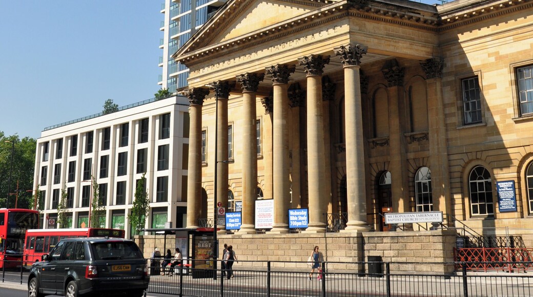 One The Elephant rising above the Metropolitan Tabernacle in Elephant and Castle.