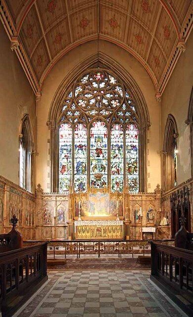 St Gabriel's Church, Warwick Square, London SW1 - Chancel, near to Westminster, Great Britain.