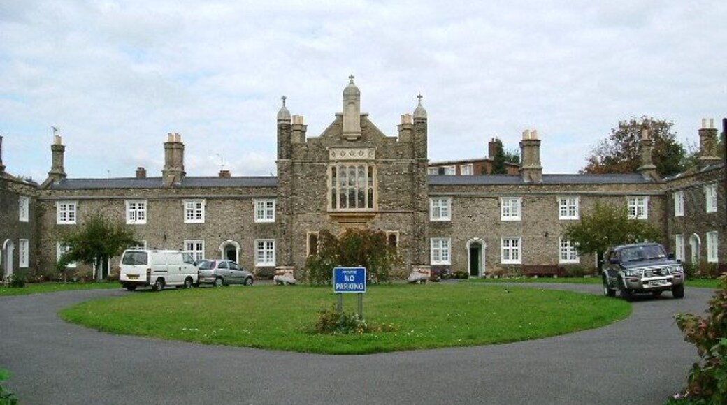 Alms Houses in Balls Pond Rd. These Metropolitan Benefit Society Alms Houses are in the Balls Pond Road. The society was founded in 1829.