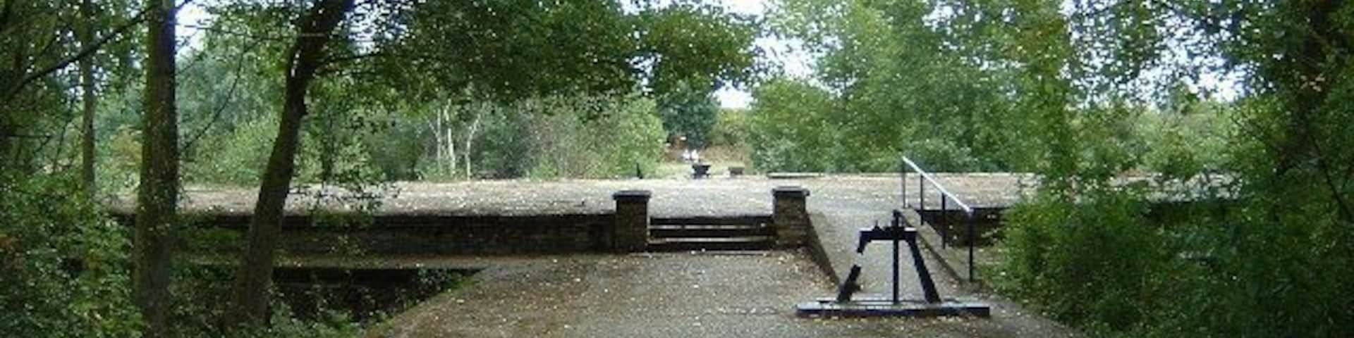 Covered Central Reservoir, Middlesex Filter Beds Nature Reserve. Half way up the right side of the grid square, in the middle of the nature reserve. From this reservoir water was pumped by a steam engine to East London.