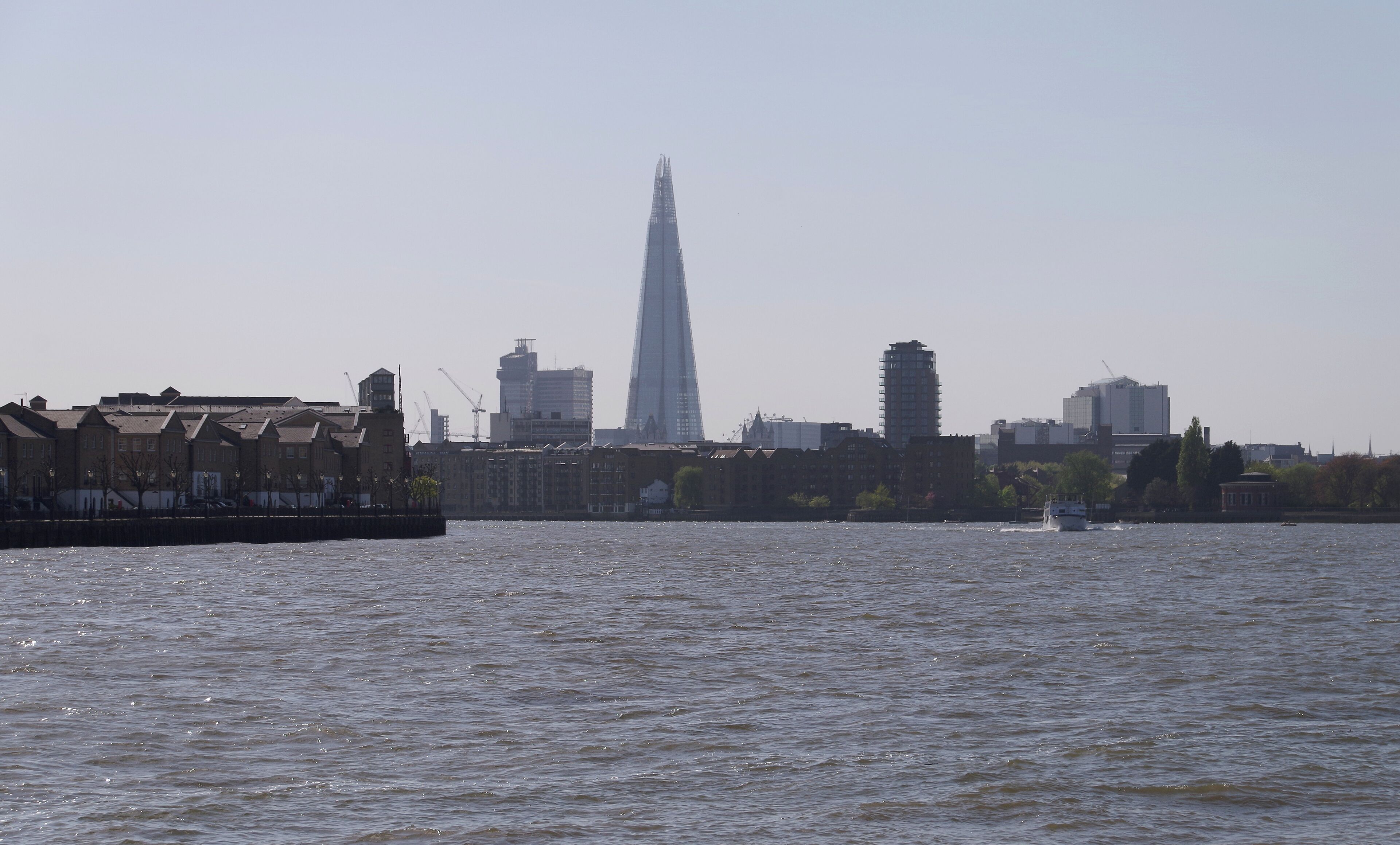 Looking west towards London Bridge from near Dundee Wharf.