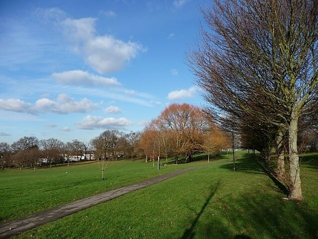 Norwood Park (3) A council sign has the following details: "The name of the park is a reminder that this high ground was once completely cloaked with trees and was part of the Great North Wood which covered over 1,400 acres of the old county of Surrey. Over time the North Wood was gradually lost to housing, fields and roads, and by the end of the C18th it had gone completely in Lambeth. Norwood Park was officially opened to the public in 1911, and contains a splendid mix of trees, a wildlife area, playground, games court and padding pool.