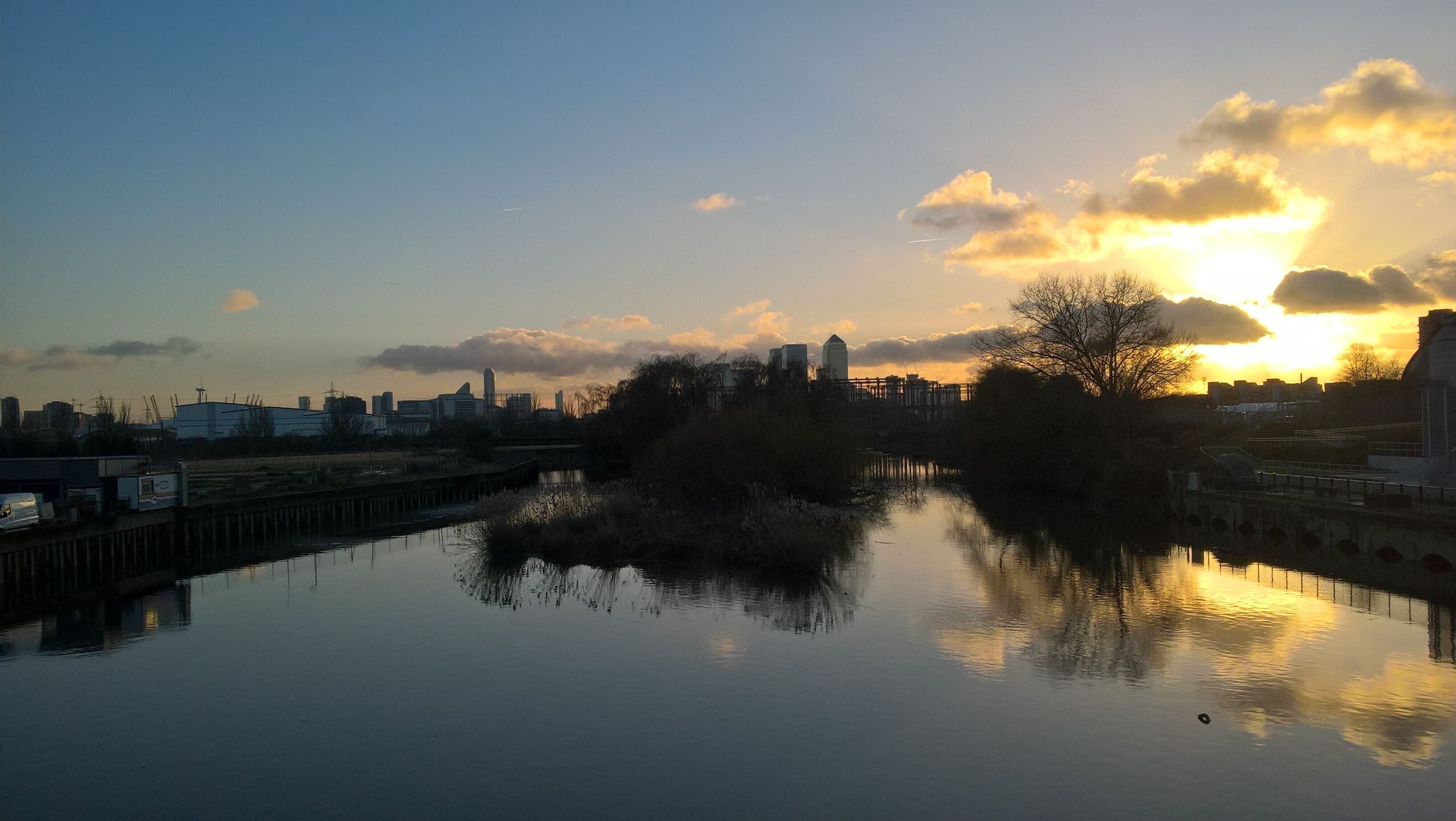 Channelsea River (Channelsea Island) in East London, UK.