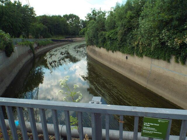 Flood relief channel near Leyton