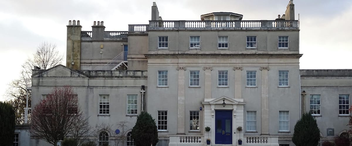 Highams built 1768 Landscape Gardens by Humphrey Repton 1794 (name incorrectly rendered on plaque, should be Humphry)