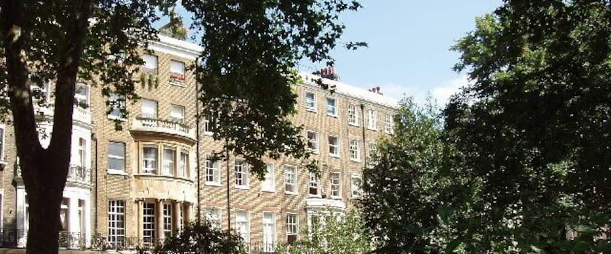 Montagu Square, near Hyde Park. This area just North of Hyde Park has a number of squares with gardens in the middle available only to residents. The public can visit them at "London Garden Squares" weekend in June each year.