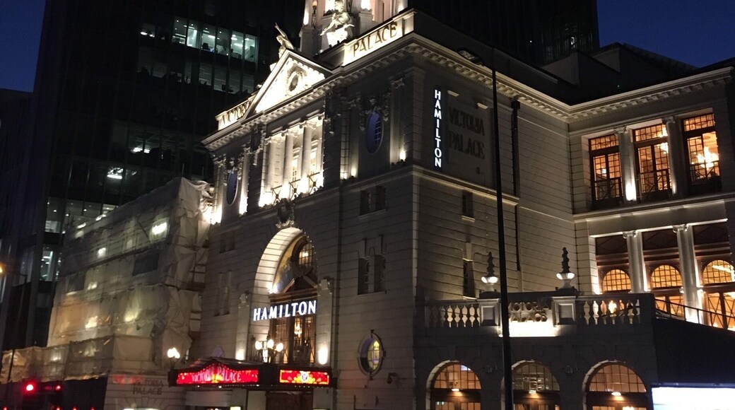 The Palace still stands tall with its old world glory amidst the modern glass buildings around it