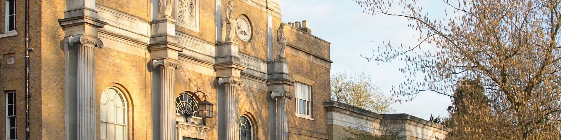 Pitzhanger Manor, Walpole Park, Ealing, London W5, UK. looking north west, at east face of house.