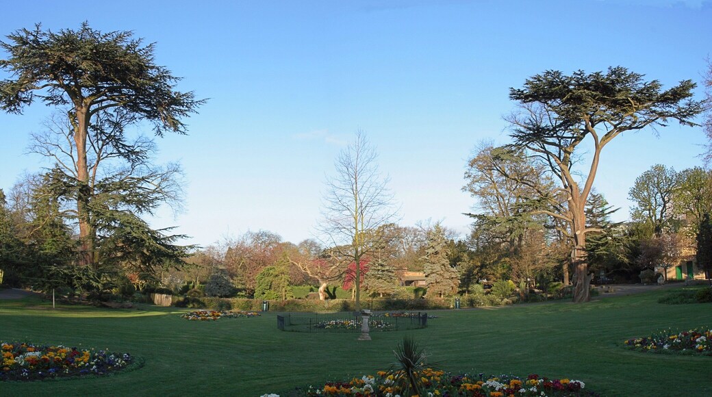 Immediate Back garden of Pitzhanger Manor looking west. Beyond is the rest of Walpole Park.