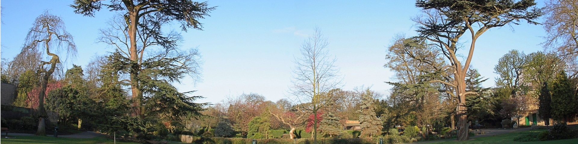 Immediate Back garden of Pitzhanger Manor looking west. Beyond is the rest of Walpole Park.