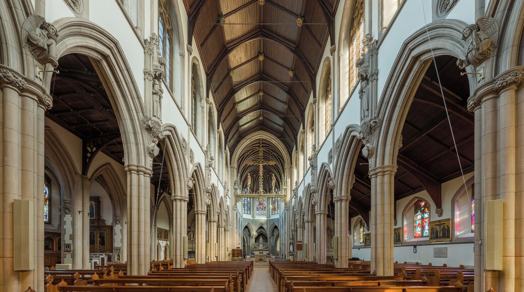 The interior of Sacred Heart RC Church, Wimbledon, London.