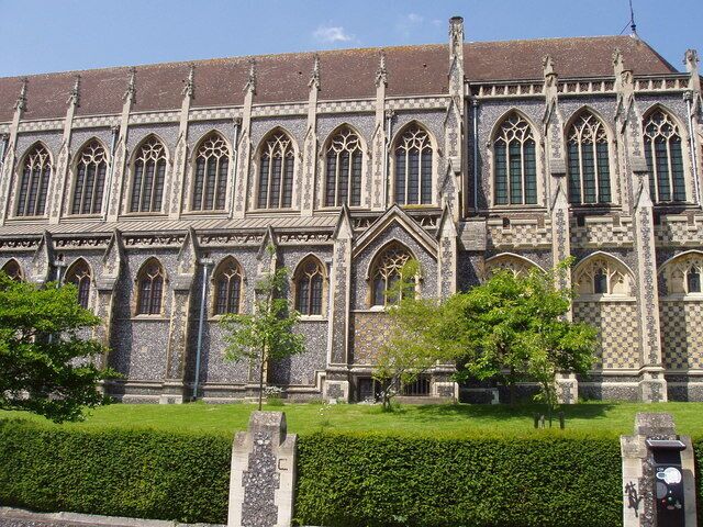 Sacred Heart Church, Wimbledon Viewed from Darlaston Road. The Church is at a higher elevation to the road owing to the position on Edge Hill.