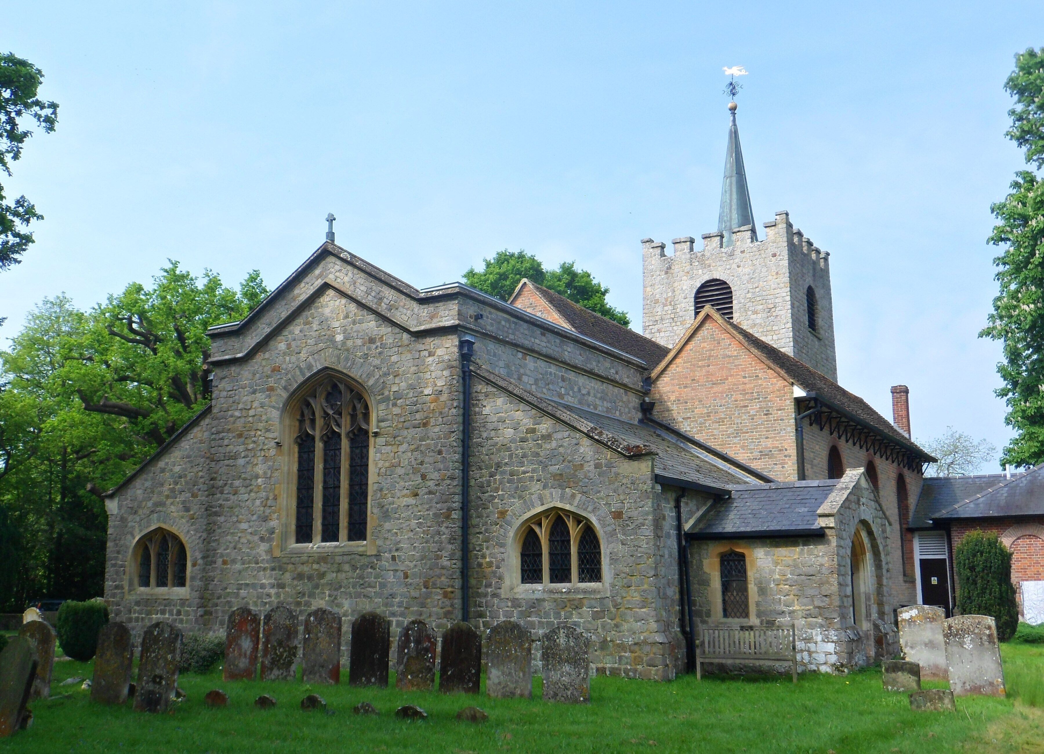 St Michael and All Angels Church, Church Lane, Pirbright, Borough of Guildford, Surrey, England.
