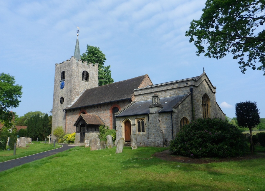 St Michael and All Angels Church, Church Lane, Pirbright, Borough of Guildford, Surrey, England.