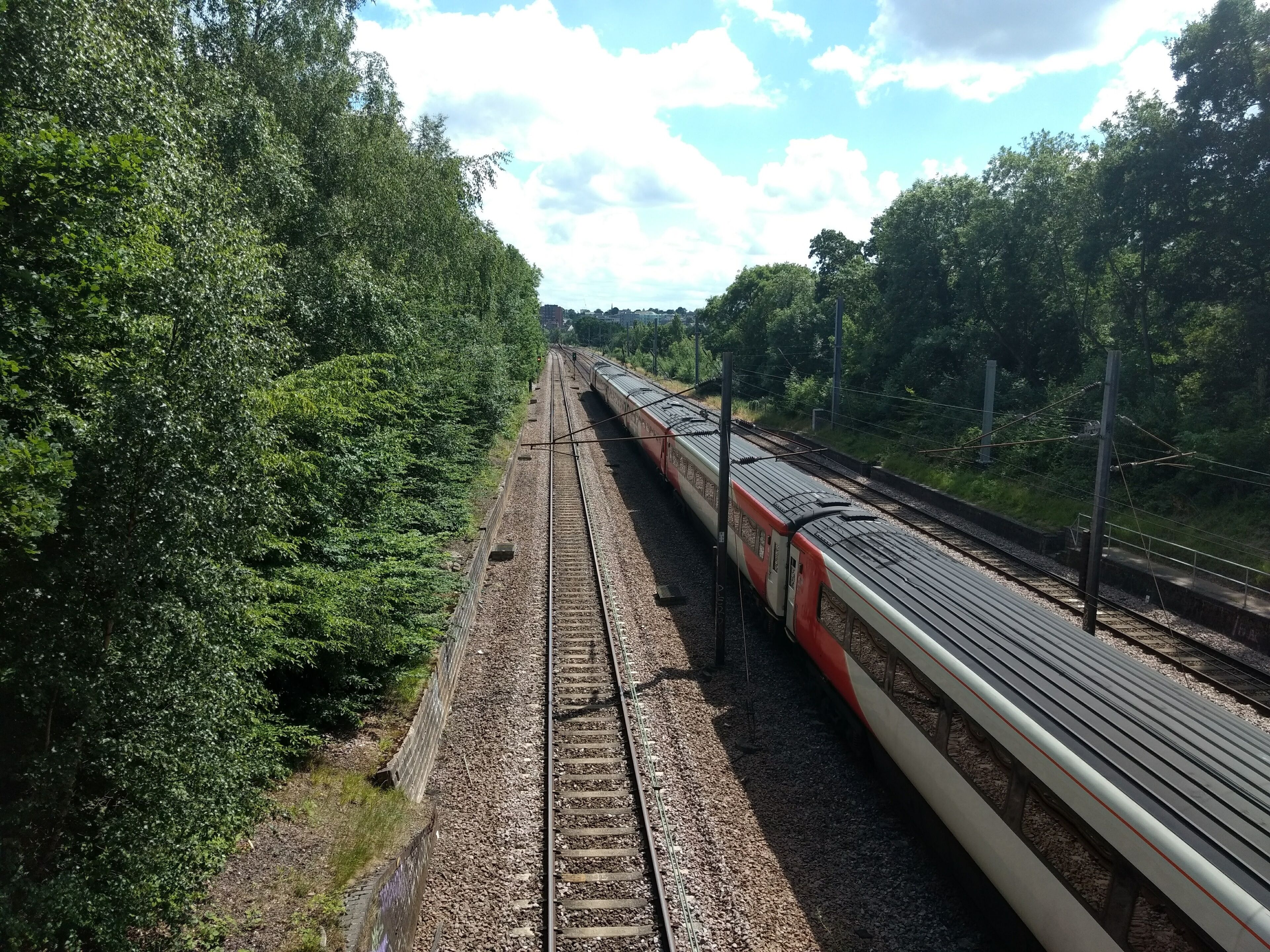 View from Greenwood-Folly Farm Bridge towards New Barnet