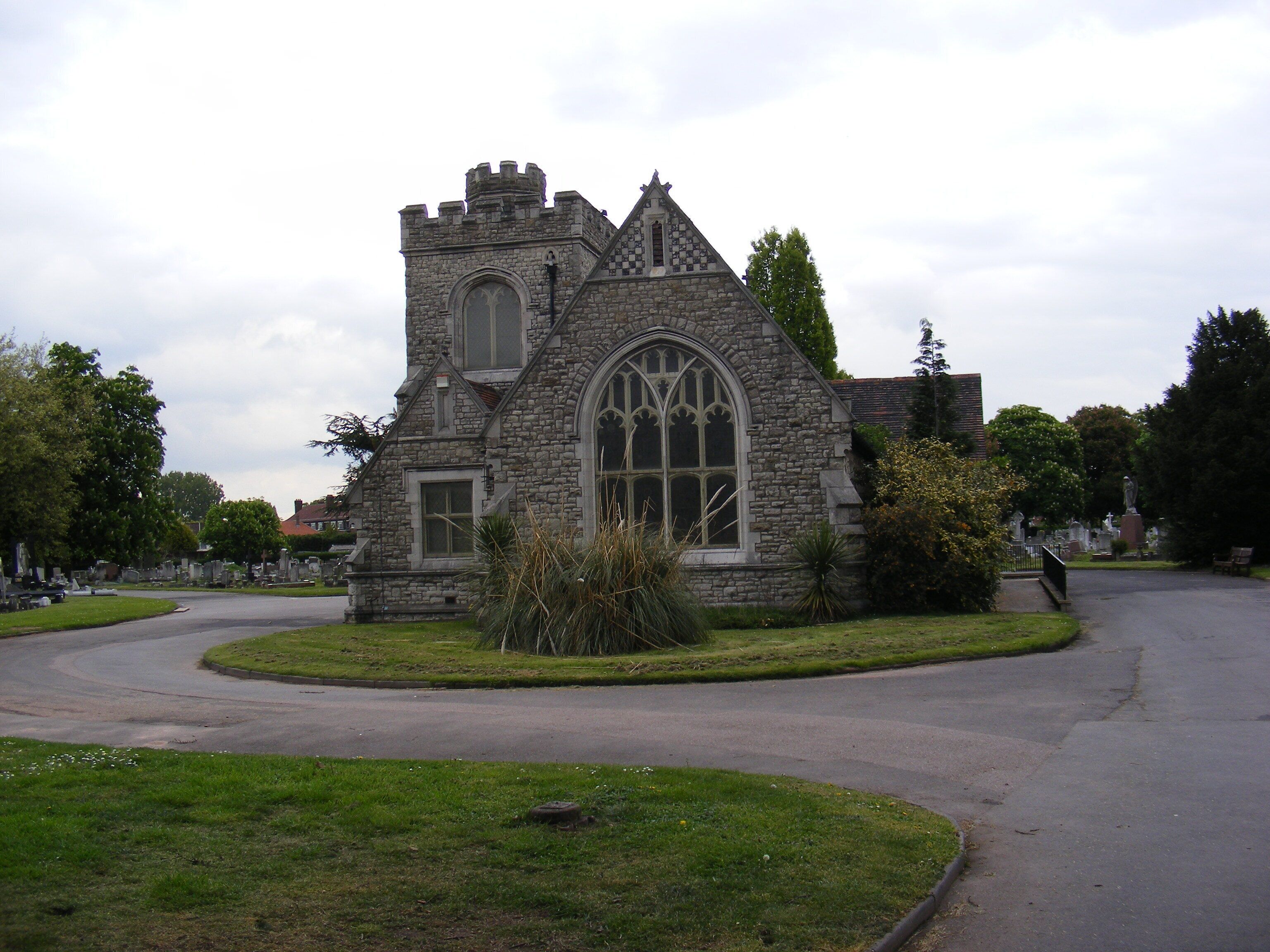 The Chapel, Riverside Cemetery Built in 1886. Designed by Barking architect Charles James Dawson (1850-1933). The design was possibly inspired by St. Margaret's parish church, Barking.