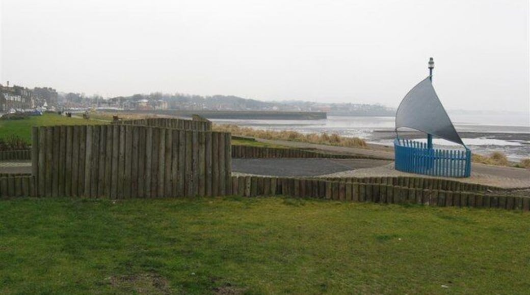 New Year's Eve at Fisherrow Looking west towards the Fisherrow harbour.