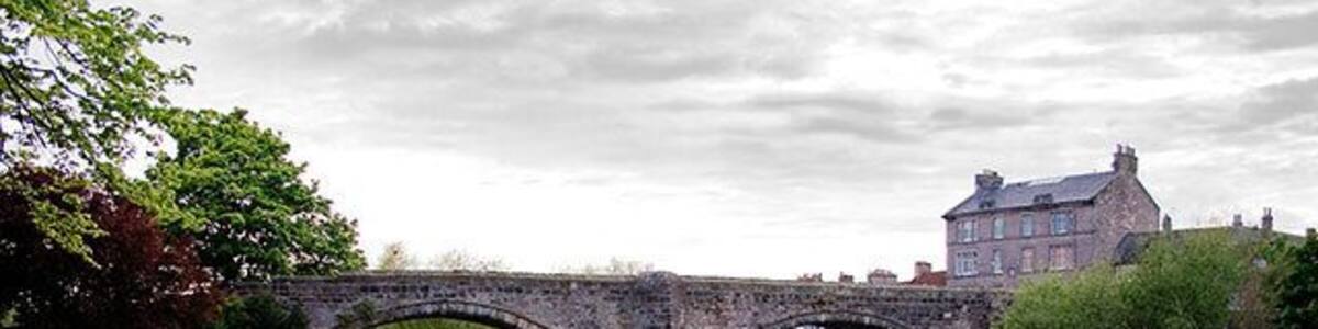 Esk Bridge. This is Musselburgh's old bridge over the Esk, rebuilt in the 16th century on the site of a Roman bridge. It is now a footbridge.