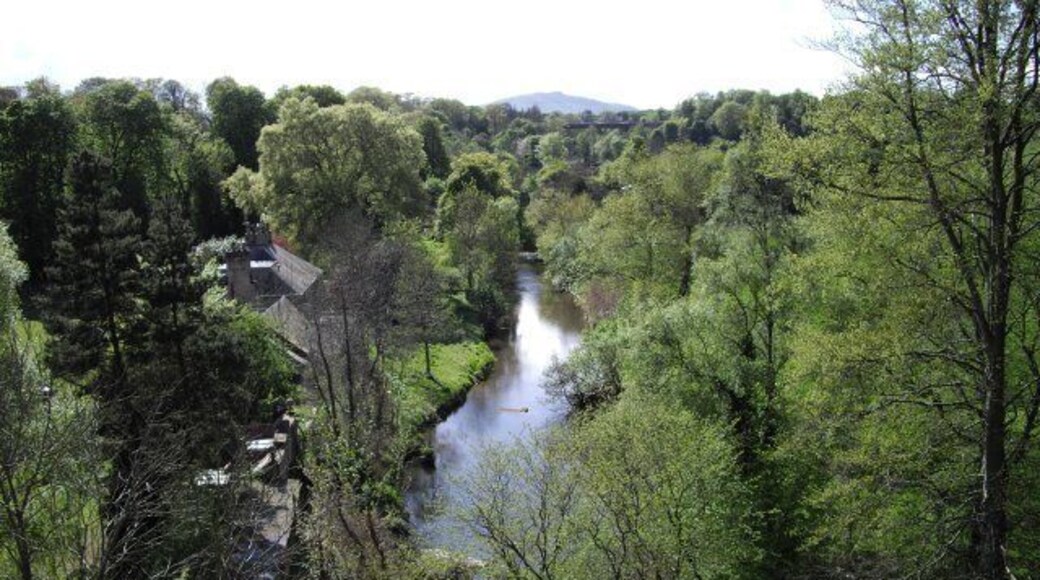 River North Esk View west along the river from the cycle/pathway.