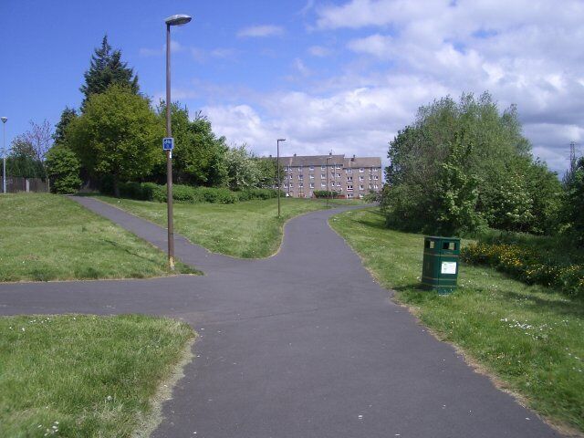 NCN1 Cycle path leading east from Niddrie Road. Quite a quick route out of the city when heading east by bike.