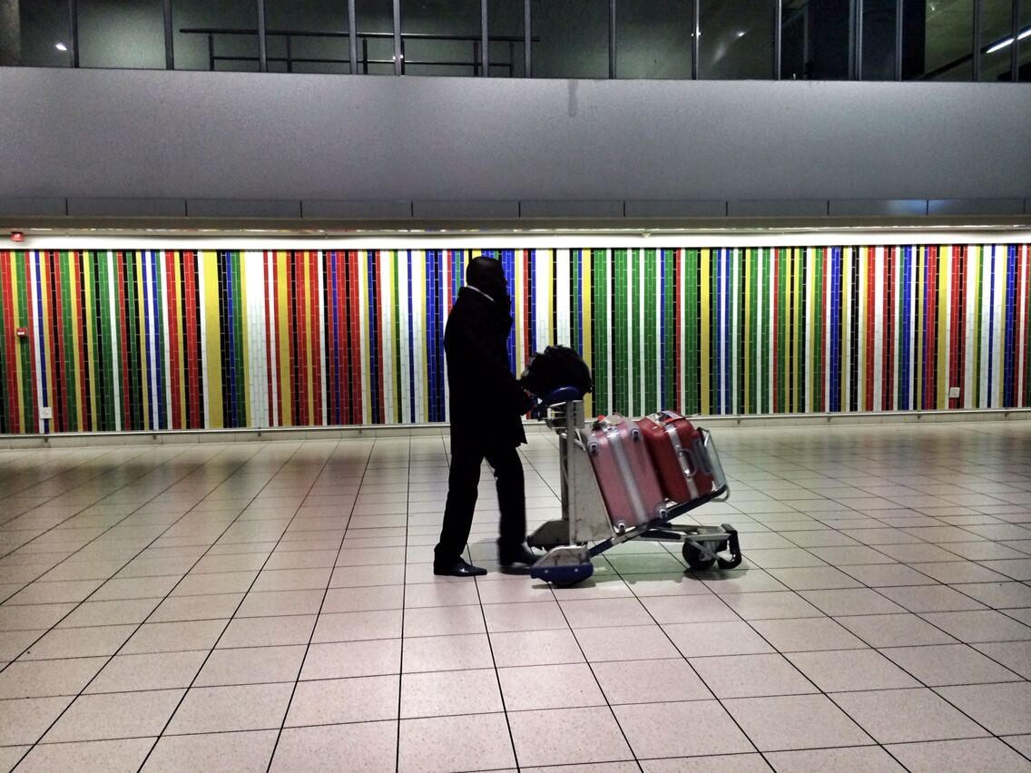 This airport seems to be extremely colorful.