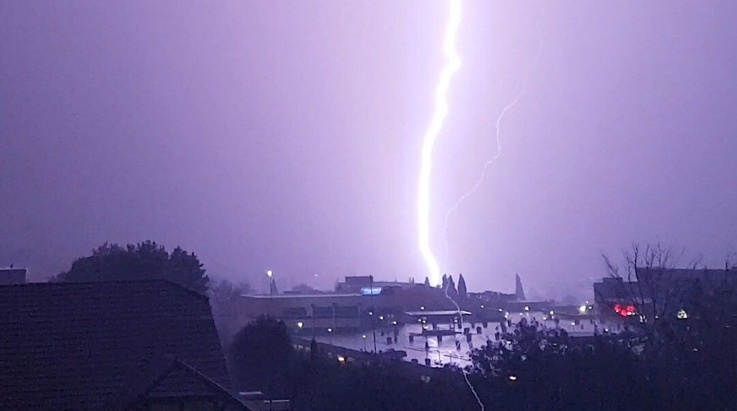 They say lightning never strikes in the same place twice.. i beg to differ. This is the constant view from my window during a Highveld thunder storm