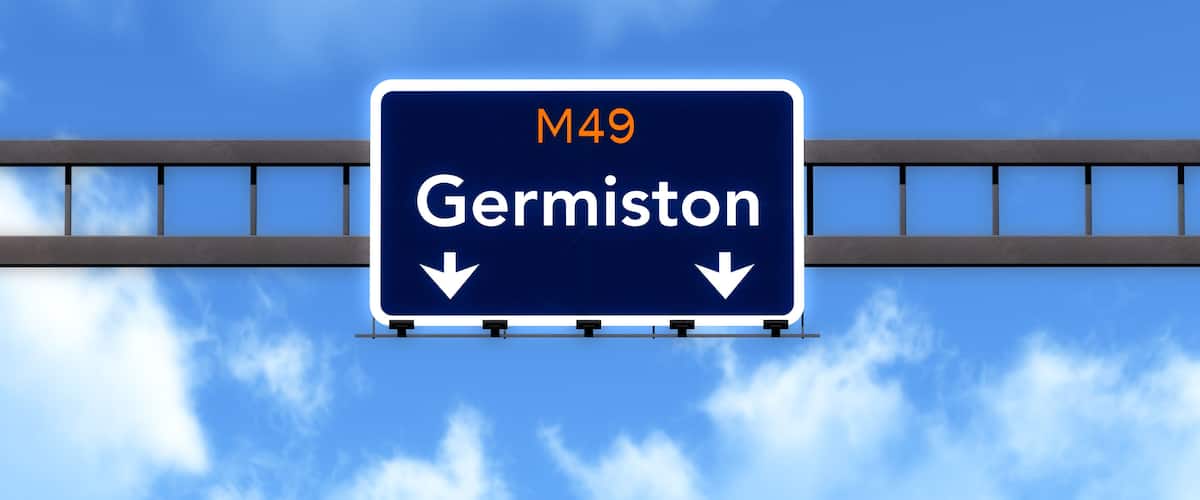 Germiston South Africa Highway Road Sign