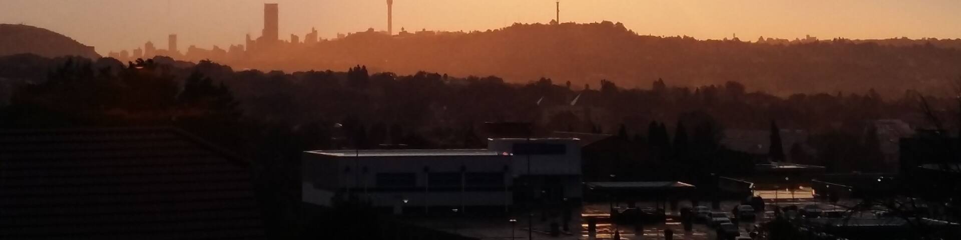 Incredible African sunset lighting up the johannesburg skyline. View from my apartment
#AboveItAll